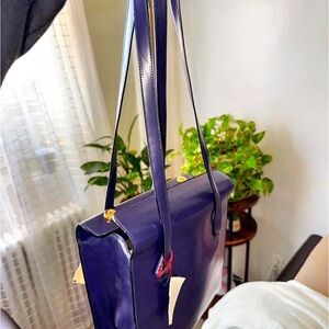 BASILE Designer Italy Purple Elegant  Women's Leather hand bag Luxury BRAND NEW